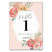 表結婚番号の夏花模様水色 テーブルナンバー (裏面)