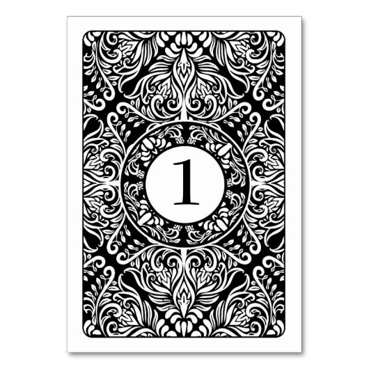 表結婚番号のK Q Aceハートトランプ テーブルナンバー (裏面)