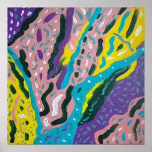 表絵を描情的な数々の抽象芸術 ポスター