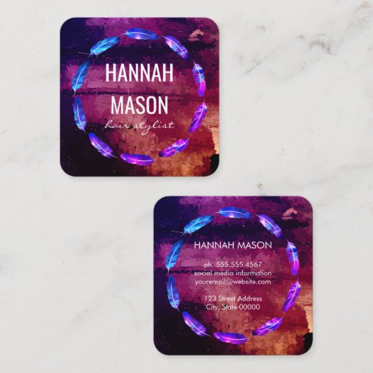 表絵を描情豊 スクエア名刺 (正面/裏面)