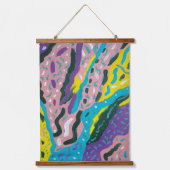 表絵画現抽象芸術の数々の色 吊り下げ型タペストリー (正面)