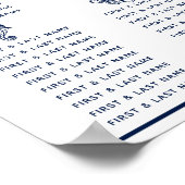 表航海の記号の結婚座席表 ポスター (角)