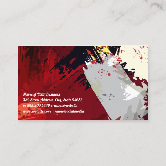 表芸術的絵を描線 名刺 (裏面)