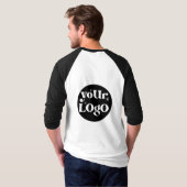 表裏にビジネス ロゴ ブランドデザイン Tシャツ (裏面フル)