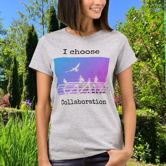表裏プリント可 愛らしいカモメのアートプリント Tシャツ