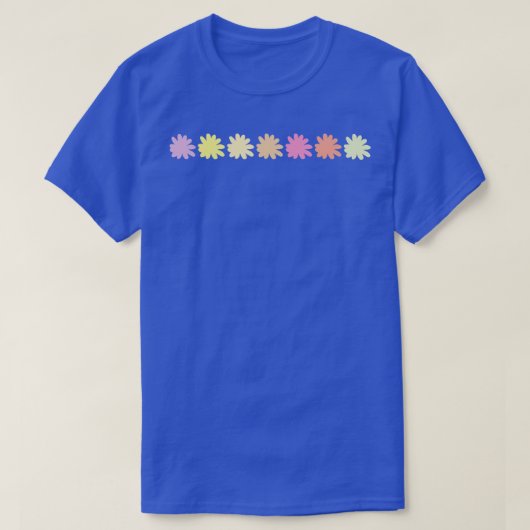 表裏プリント数々のカラーデイジーフラワーグラフ Tシャツ (デザイン正面)