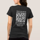 表裏印刷されたビジネスロゴ & オリジナルQRコード トライブレンドＴシャツ (裏面)