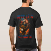 (表裏) WTFってキロメートル?面白いイーグル Tシャツ (裏面)