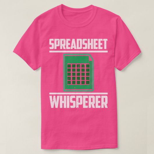 表計算のウィスパー Tシャツ (デザイン正面)
