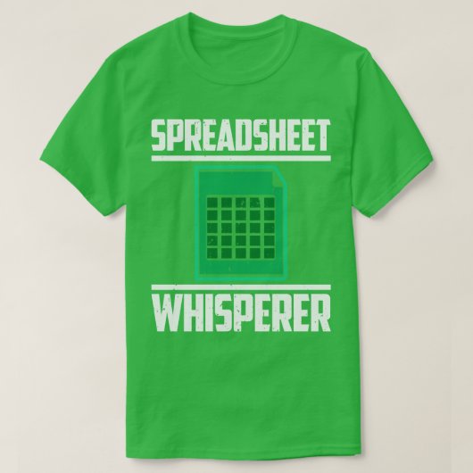 表計算のウィスパー Tシャツ (デザイン正面)