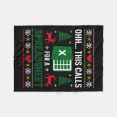 表計算クリスマスだなんて フリースブランケット (正面(横))