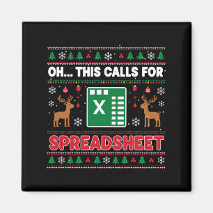 表計算クリスマスセーターだなんて マグネット