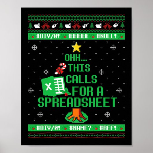 表計算クリスマスExcel ウガ ポスター (正面)