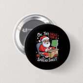表計算サンタさん、エクセルで楽しいクリスマス 缶バッジ (正面&裏面)