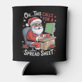 表計算サンタのクリスマス 缶クーラー (正面)
