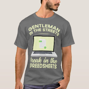 表計算シートに通りの紳士がいらいらする Tシャツ