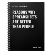 表計算シートのおもしろい会計方が良い ノートブック (正面)