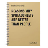 表計算シートのおもしろい会計方が良い ノートブック (正面)