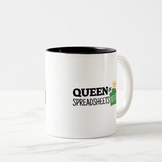 表計算シートのクイーンツートーンコーヒーマグ ツートーンマグカップ (正面右)