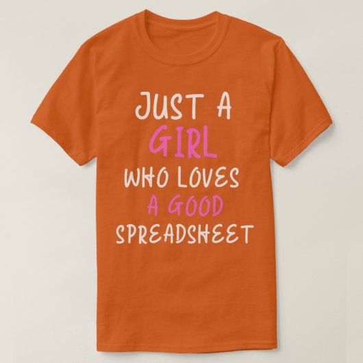 表計算ソフトお母さん表計算ソフトが大好きな女の子 Tシャツ (デザイン正面)