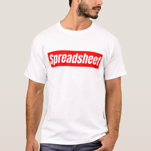 表計算ソフト - おもしろい会計士 Tシャツ (正面)