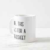 表計算万歳！データ分析の楽しみ コーヒーマグカップ (正面左)