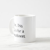表計算万歳！予算プランナー コーヒーマグカップ (正面左)