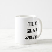 表計算万歳!面白い上司レディ コーヒーマグカップ (正面右)