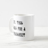 表計算万歳!面白い上司レディ コーヒーマグカップ (正面左)