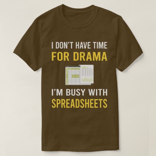表計算忙しシートTシャツ付き Tシャツ (デザイン正面)