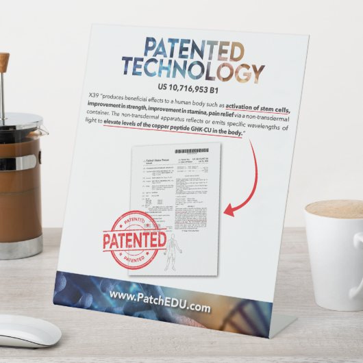 表記号 – 特許取得済みテクノロジ 台座サイン (インサイチュ)