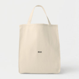 表面に"BAG"の文字がプリントされたベージュのコットントートバッグ トートバッグ