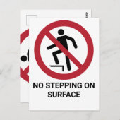表面への踏み込み禁止の標識 ポストカード (正面/裏面)