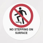 表面への踏み込み禁止の標識 ラベル (デザイン2)