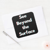 表面ステッカーの向こうに スクエアシール (封筒)