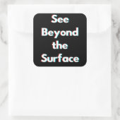 表面ステッカーの向こうに スクエアシール (バッグ)