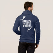 表面下 |スキューバダイビング引用文 パーカ (裏面フル)