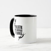 表面下 |スキューバダイビング引用文 マグカップ (正面左)