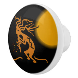 表面仕上げのココペリの左のミュージシャン セラミックノブ