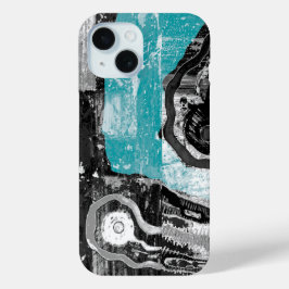 表面流 – 抽象的な流れと構造のケース iPhone 15ケース