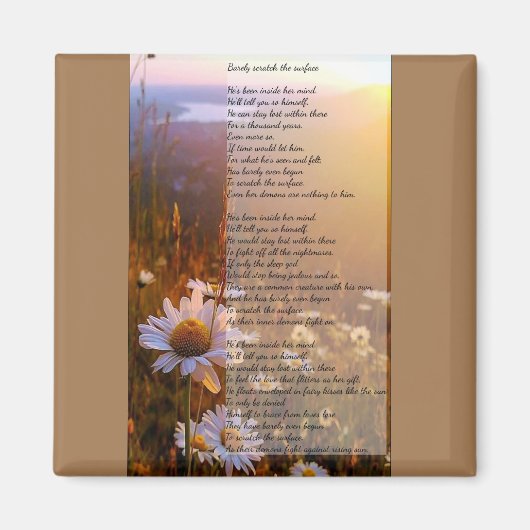 表面詩を辛うじて書き留める マグネット (正面)