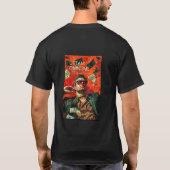 表鮮やか情の要芸術的素 Tシャツ (裏面)