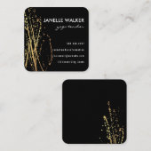 表鮮やか現(ばちゃばちゃ)跳ねる スクエア名刺 (正面/裏面)