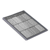 表1から表12 ノートブック (右側)