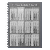 表1から表12 ノートブック (正面)