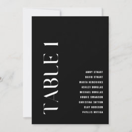 表1モダンはっきりした結婚の表番号 招待状