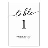 表1黒パーソナライズされた書結婚類 テーブルナンバー (裏面)