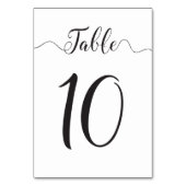 表10 テーブルナンバー (裏面)