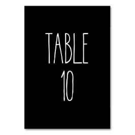 表10 Rae Dunn Pottery Black Table Card テーブルナンバー