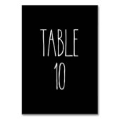 表10 Rae Dunn Pottery Black Table Card テーブルナンバー (裏面)